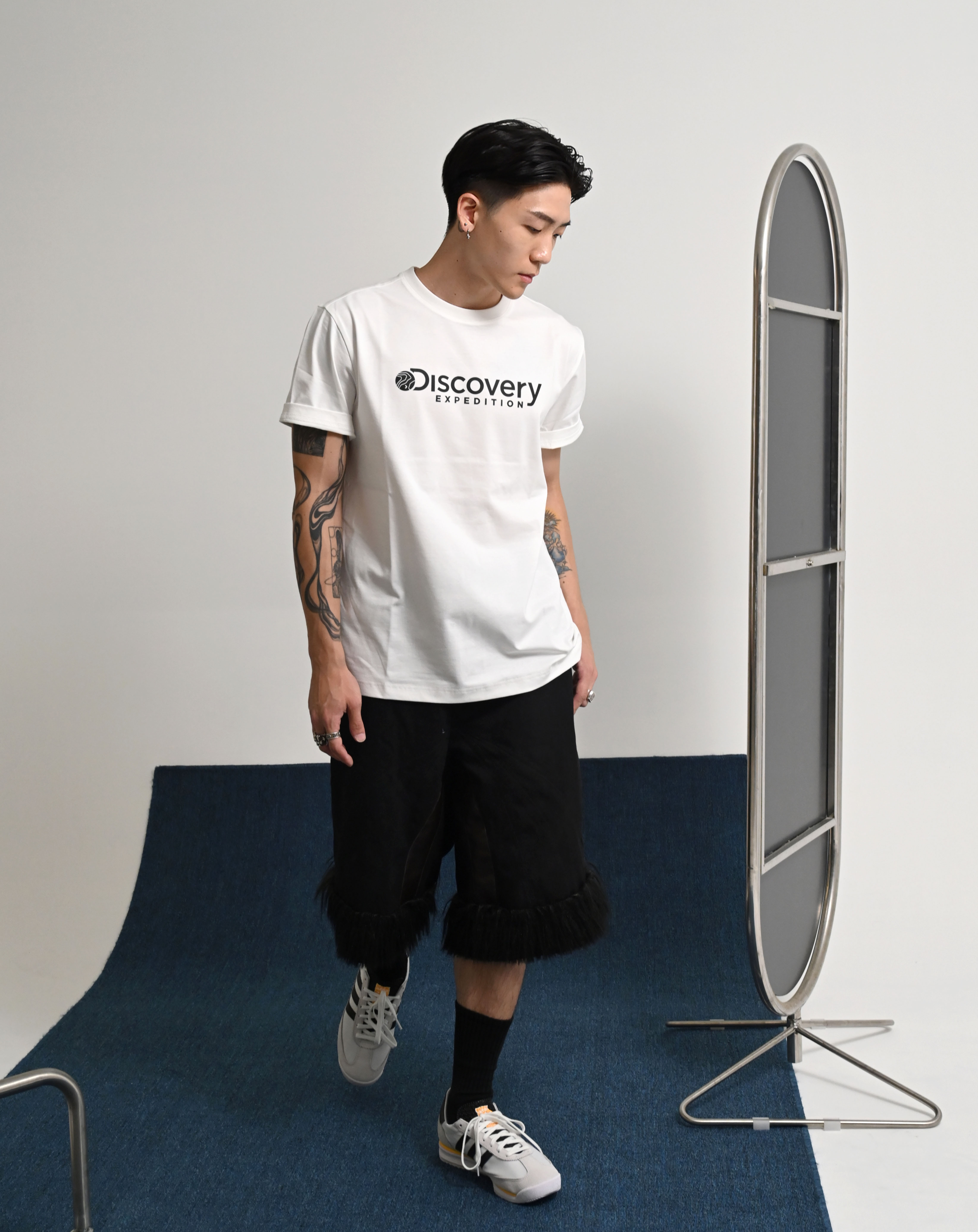 【現貨】DISCOVERY MEN'S FRESH VENT COOL LOGAN 經典LOGO短踢 DMRS71043