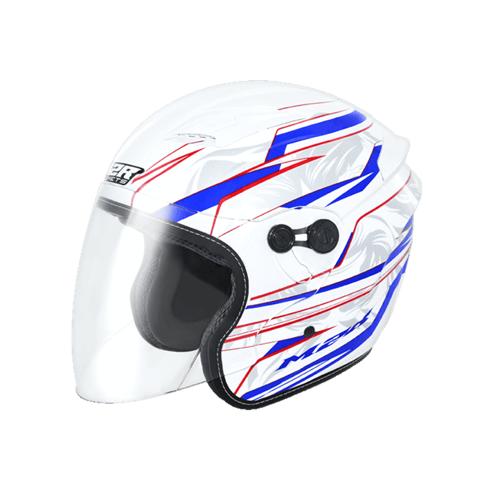 M2R J-7 #1 白紅藍 彩繪 3/4罩 快速插扣