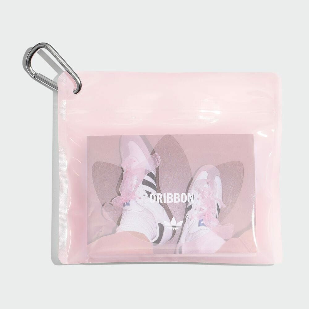 日本限定 Adidas ORIBBON CLEAR 2色一組 三葉草 LOGO 紗質緞帶 鞋帶組 裝飾 KB1168 KB1173 KB1174