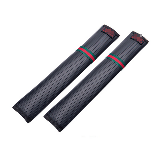 熱推【1對裝】汽車通用安全帶護肩套（皮革加長壓孔款   長35cm）