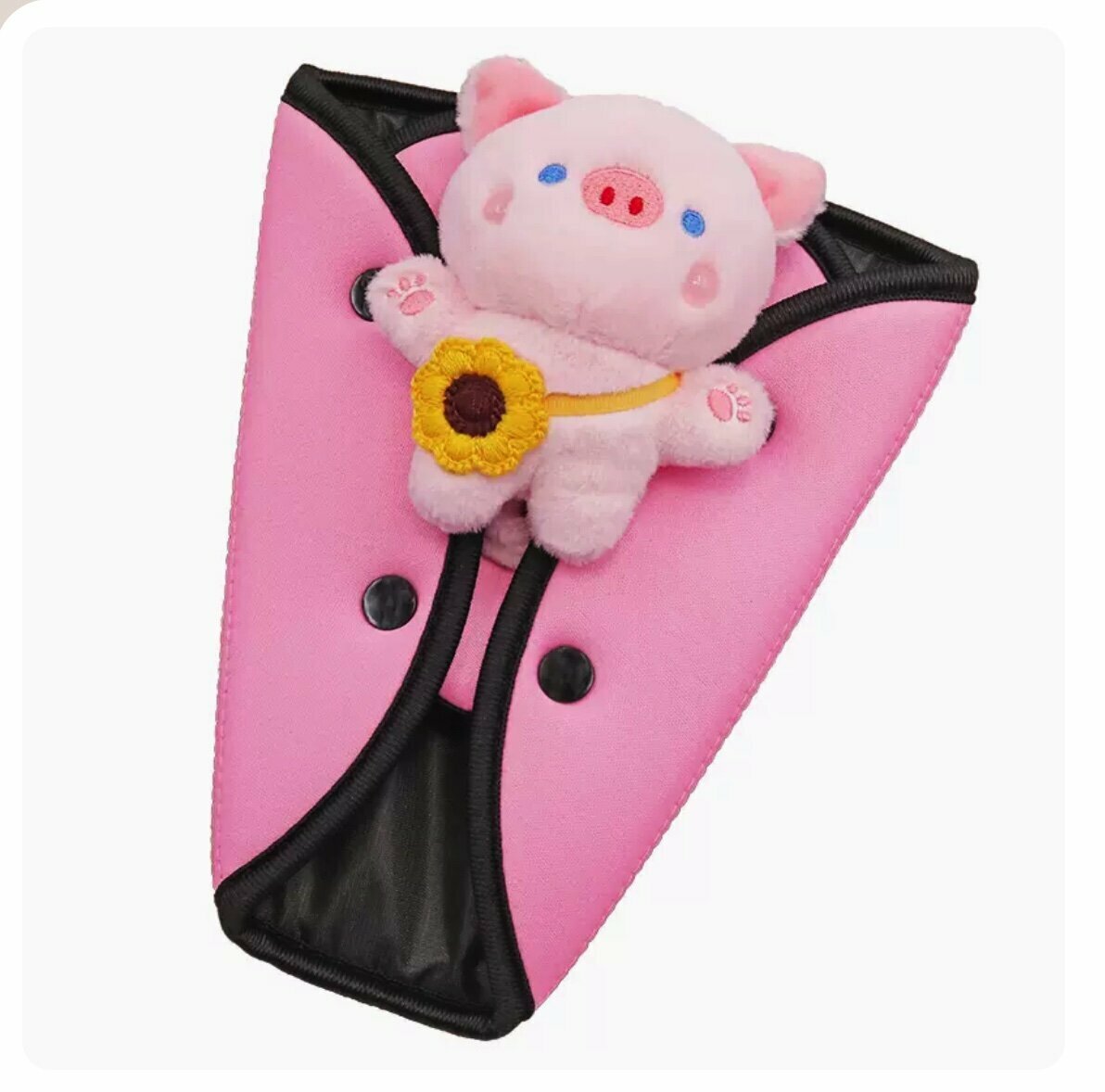Popular children's car seat belt shoulder protector (pink piggy)