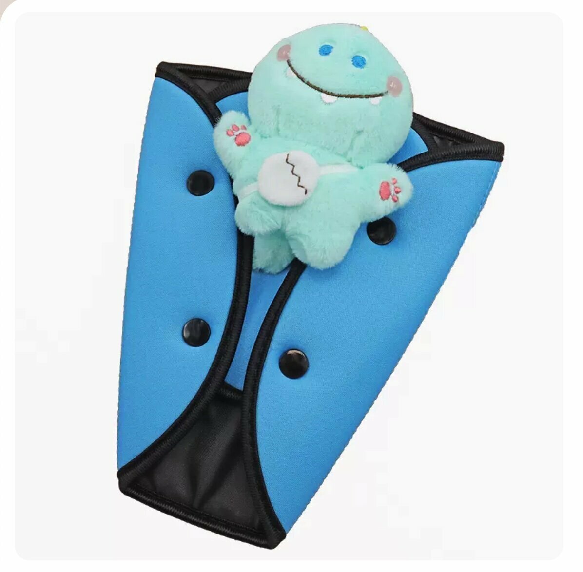 Popular children's car seat belt shoulder protector (blue dinosaur)