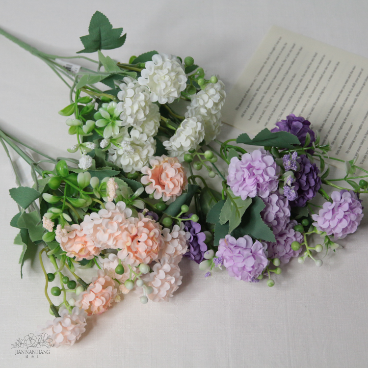 人造花 5叉10頭雛菊 4色