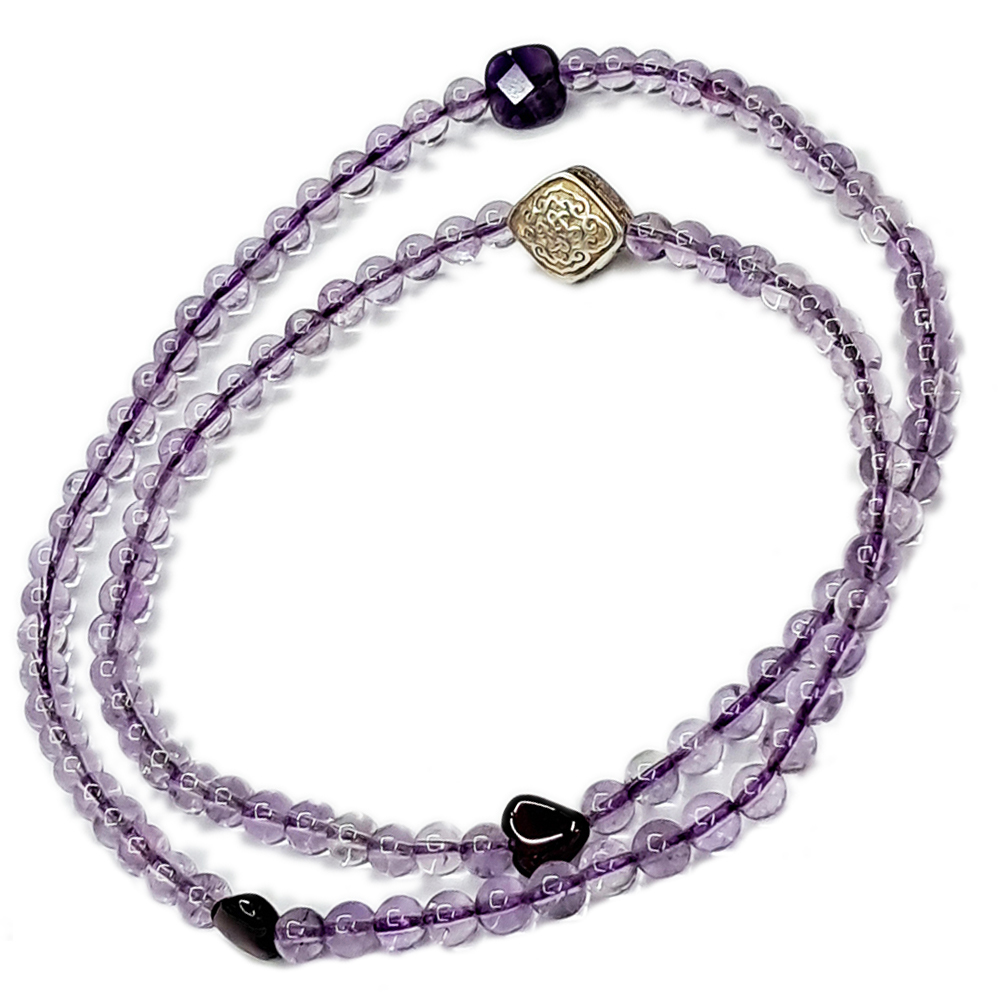 吉祥結925純銀 +薰衣草紫晶108念珠5mm【十方】122781