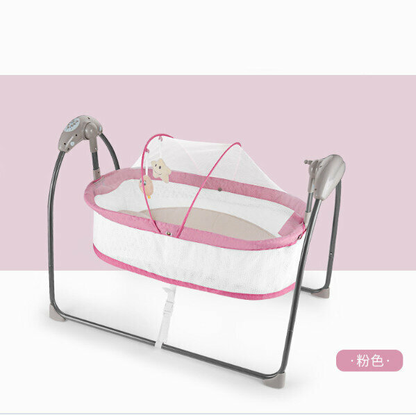 Popular newborn baby electric rocking chair rocking cradle (pink flagship version)
