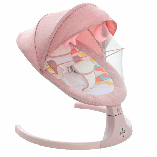 The popular baby electric rocking chair is removable and washable (pink flagship version)