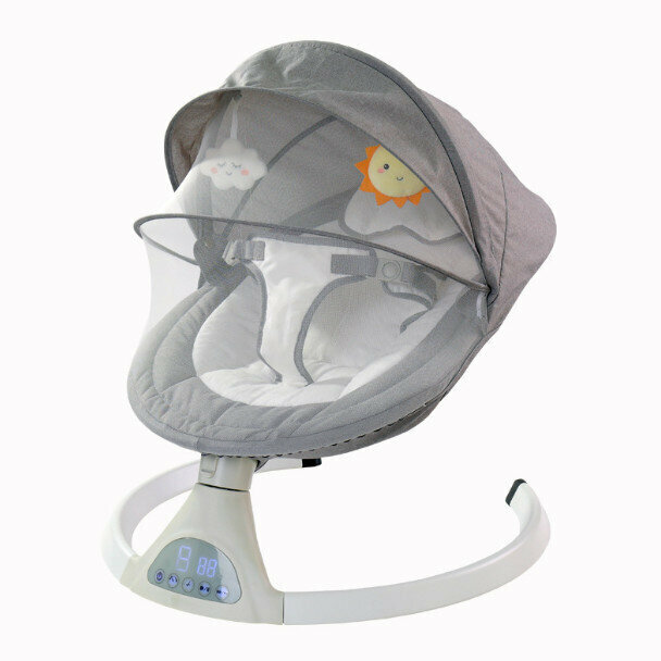 Popular baby electric smart rocking chair with music (gray screen flagship model)