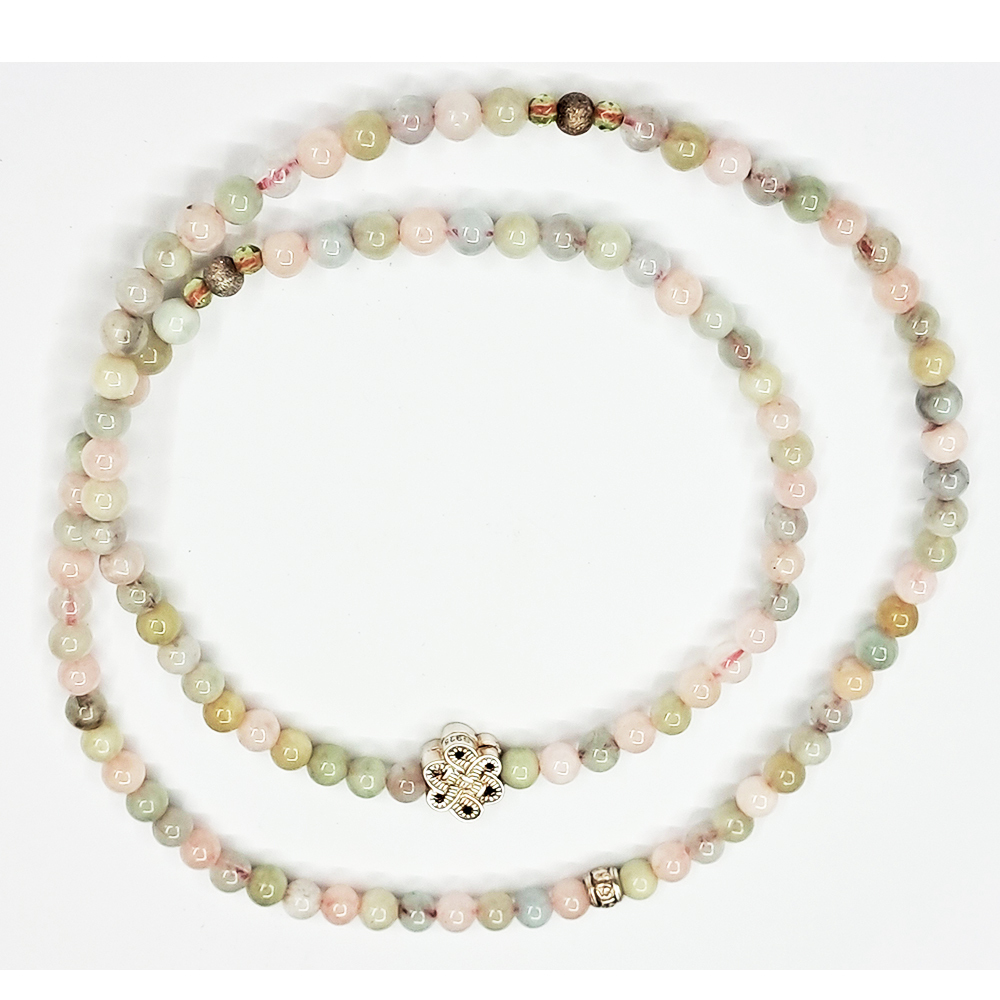 吉祥結925純銀+ 摩根石108念珠5mm【十方】142116