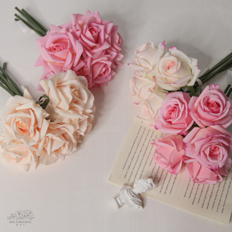 人造花 保濕玫瑰 4色