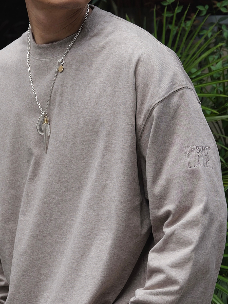 Unbent 24a/w 長絨棉純色刺繡長袖