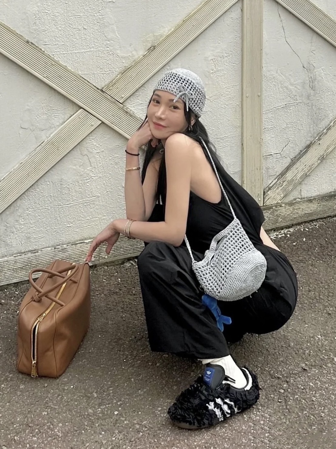 Caroline X adidas originals Samba OG 黑蕾絲