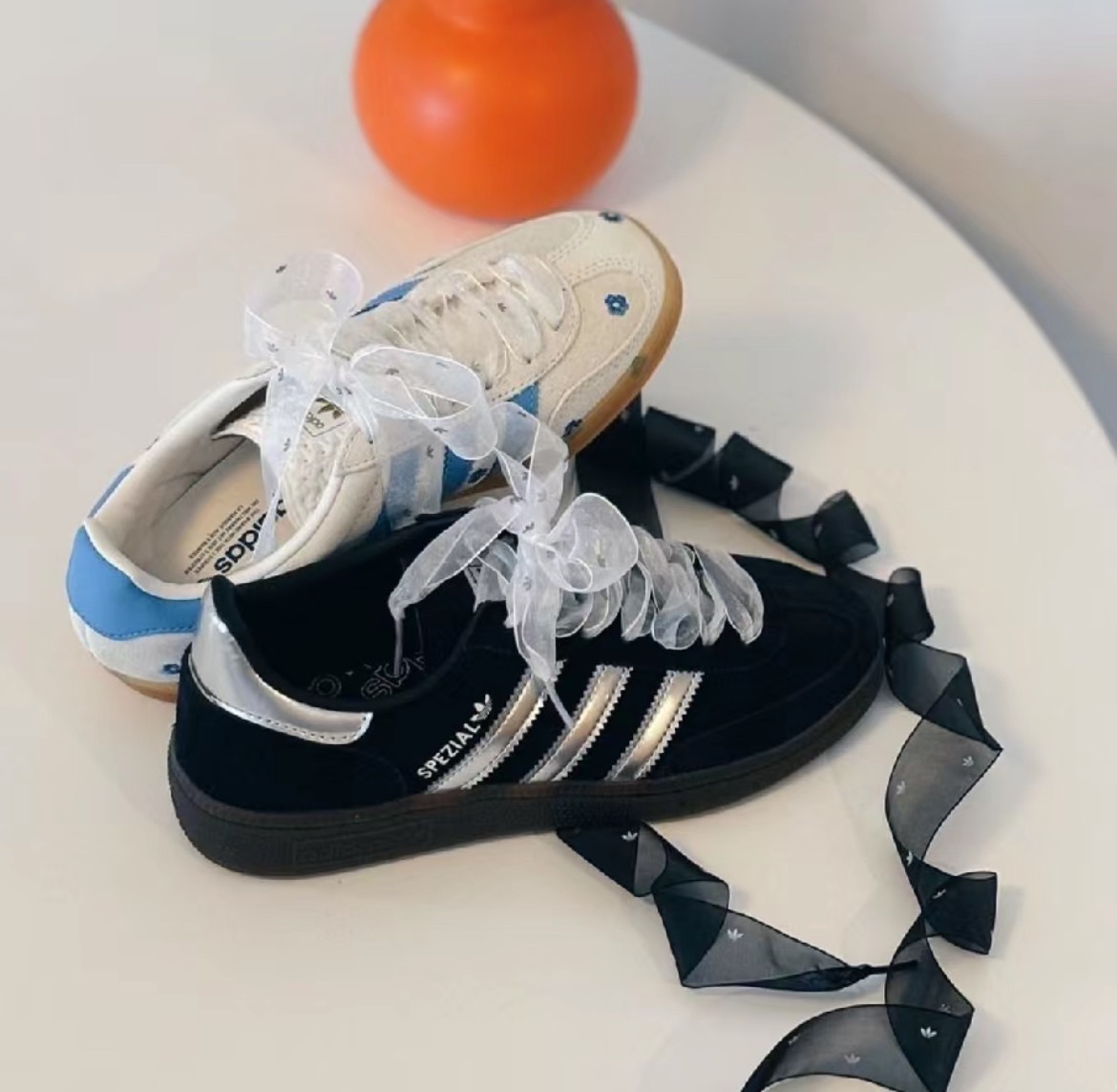 Adidas日本限定系列芭蕾蕾絲鞋帶 𝜗𝜚 ⊹˚₊ 🎀