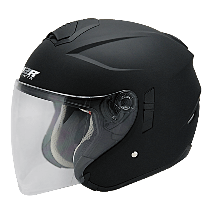 M2R FR-1 消光黑 素色 3/4罩 內墨片款式