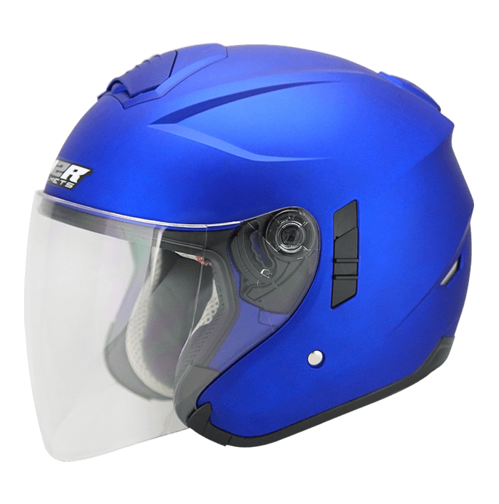 M2R FR-1 消光藍 素色 3/4罩 內墨片款式