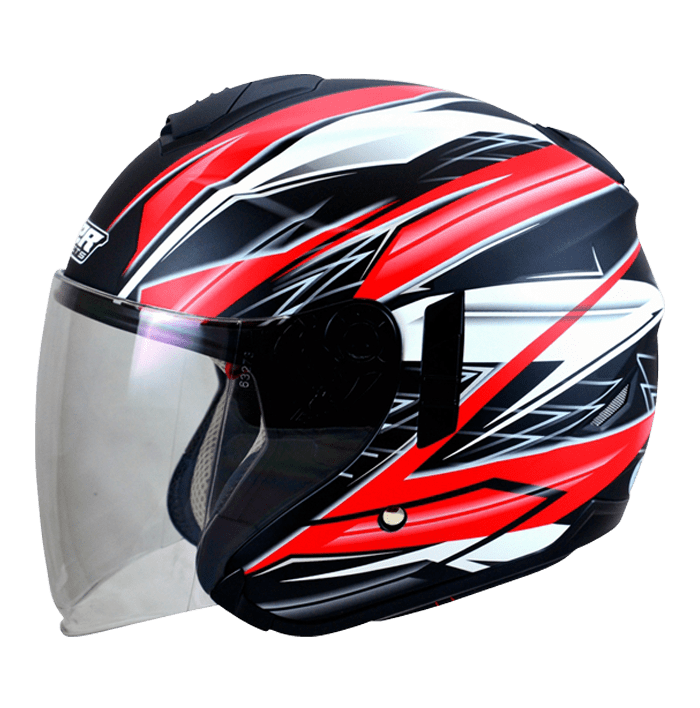 M2R FR-1 #9 雷霆 消光黑紅 彩繪 3/4罩 內墨片款式