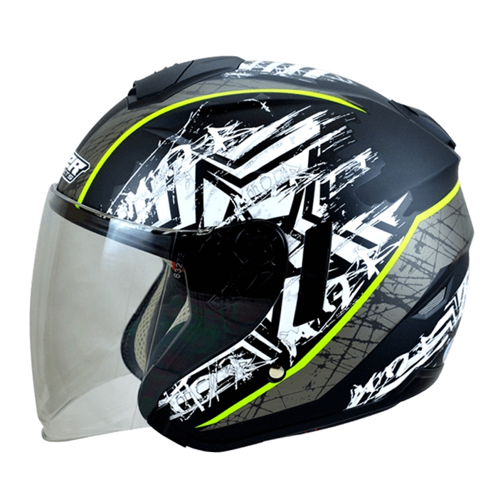 M2R FR-1 #10 星塵 消光黑銀 彩繪 3/4罩 內墨片款式