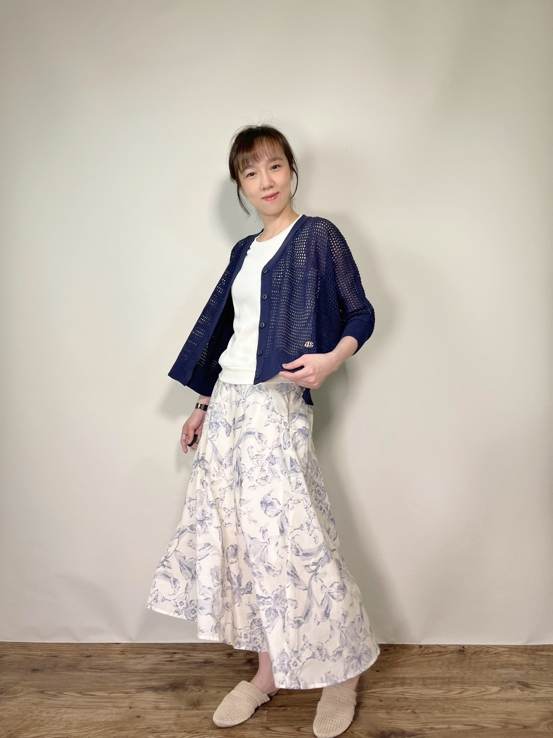 🌱疏織後開叉Cardigan