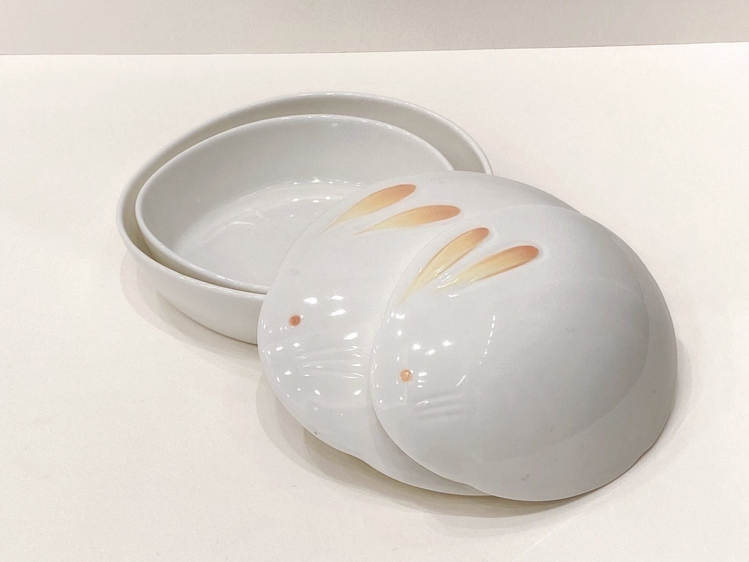 兔子造型碗盤（兩入）