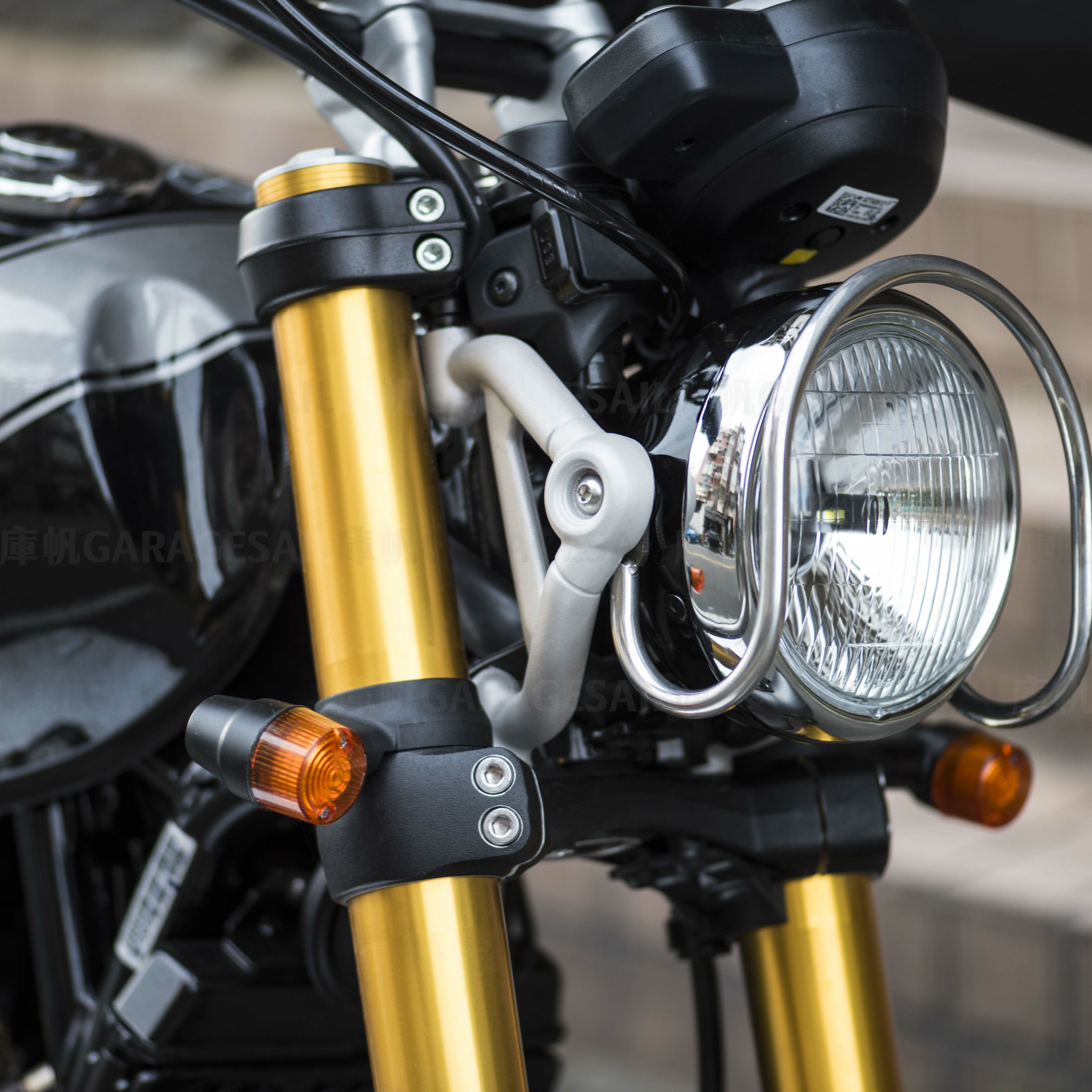 水冷凱旋 400專用 LED 方向燈 小杯形 消光黑