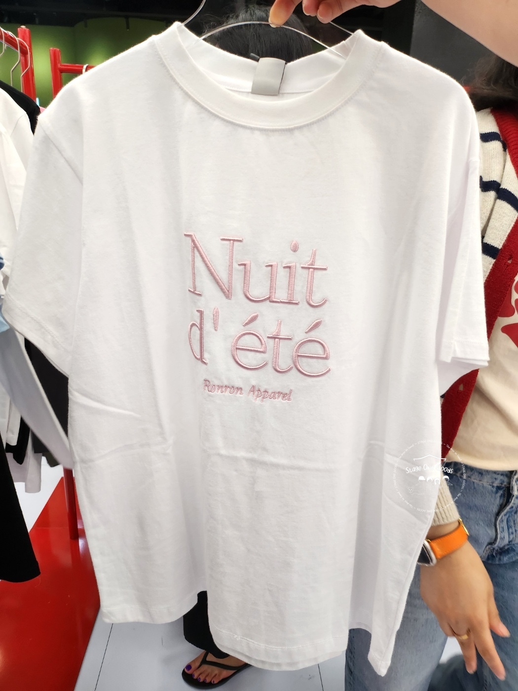 ◆RONRON◆ NUIT D ETE T SHIRT WHITE PINK RONRON NUIT D ETE T SHIRT