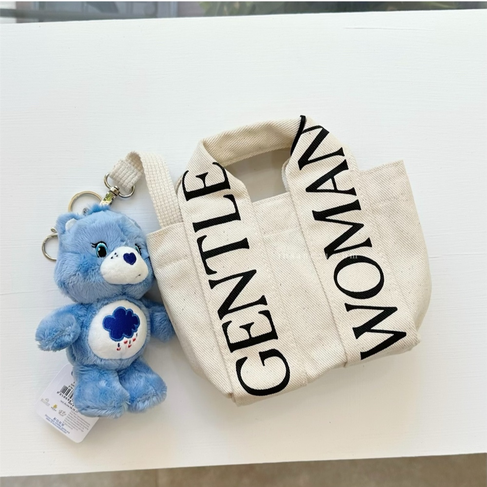 泰國 GENTLE WOMAN 小托特包 手提包 帆布 米白//黑