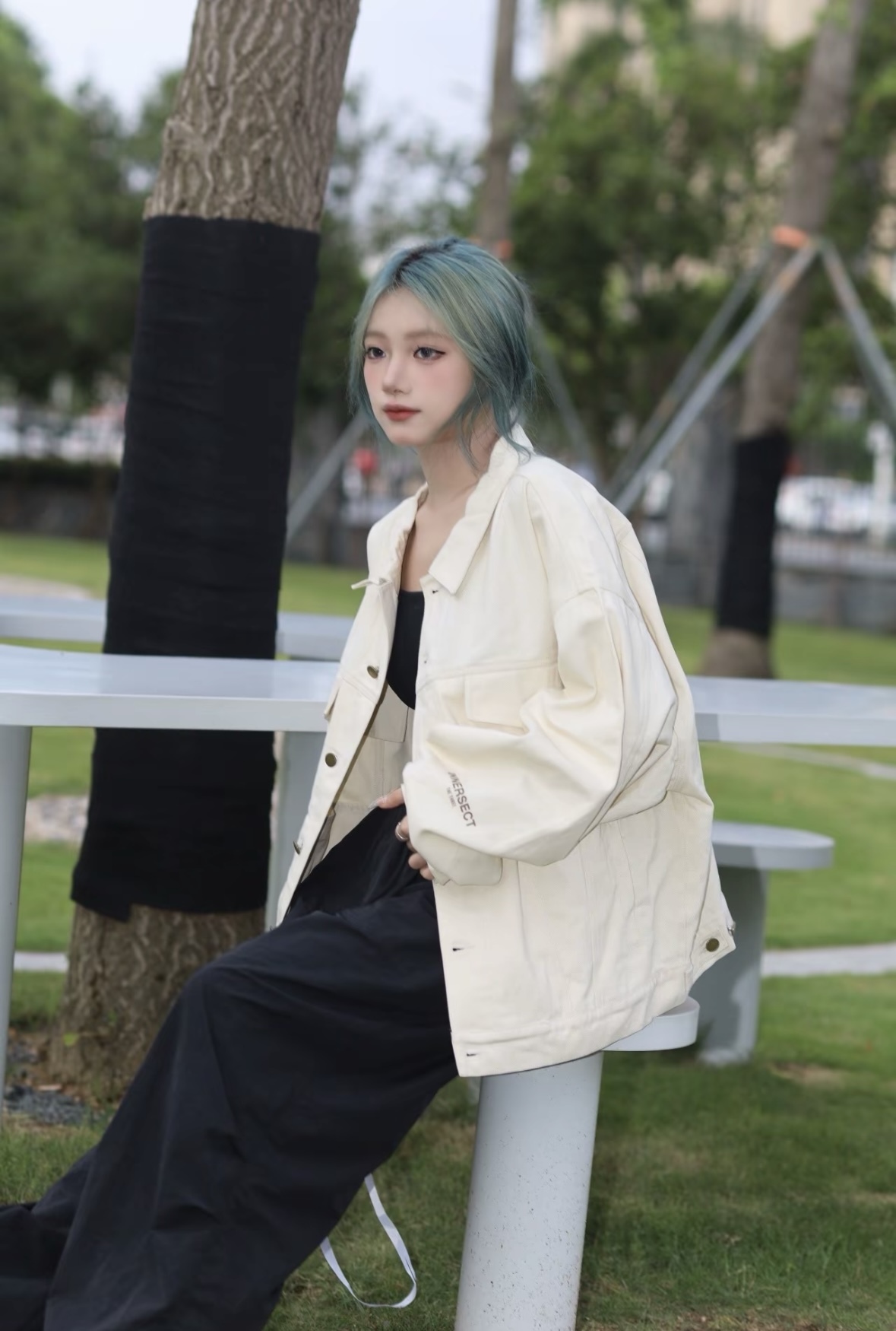 INNERSECT X FOG JERRY LORENZO 陳冠希 三生萬物 美式復古牛仔外套 米白色(任買兩件7-11免運)/預購