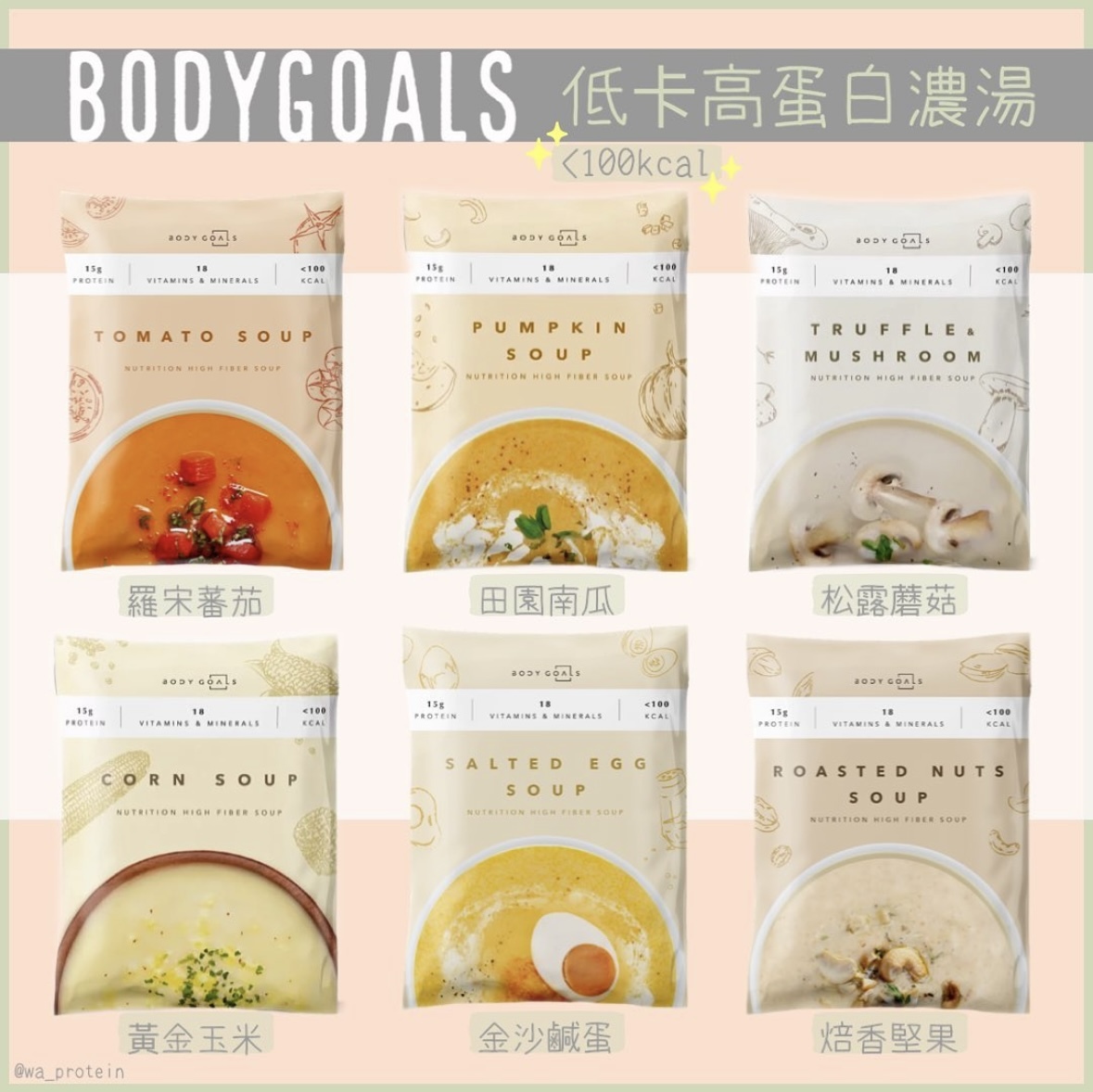 BODY GOALS 低卡高蛋白濃湯 (6種口味)