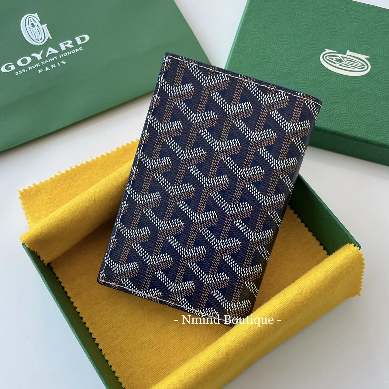 <折扣ING🔥> GOYARD Grenelle Passport Cover  / Navy Blue
