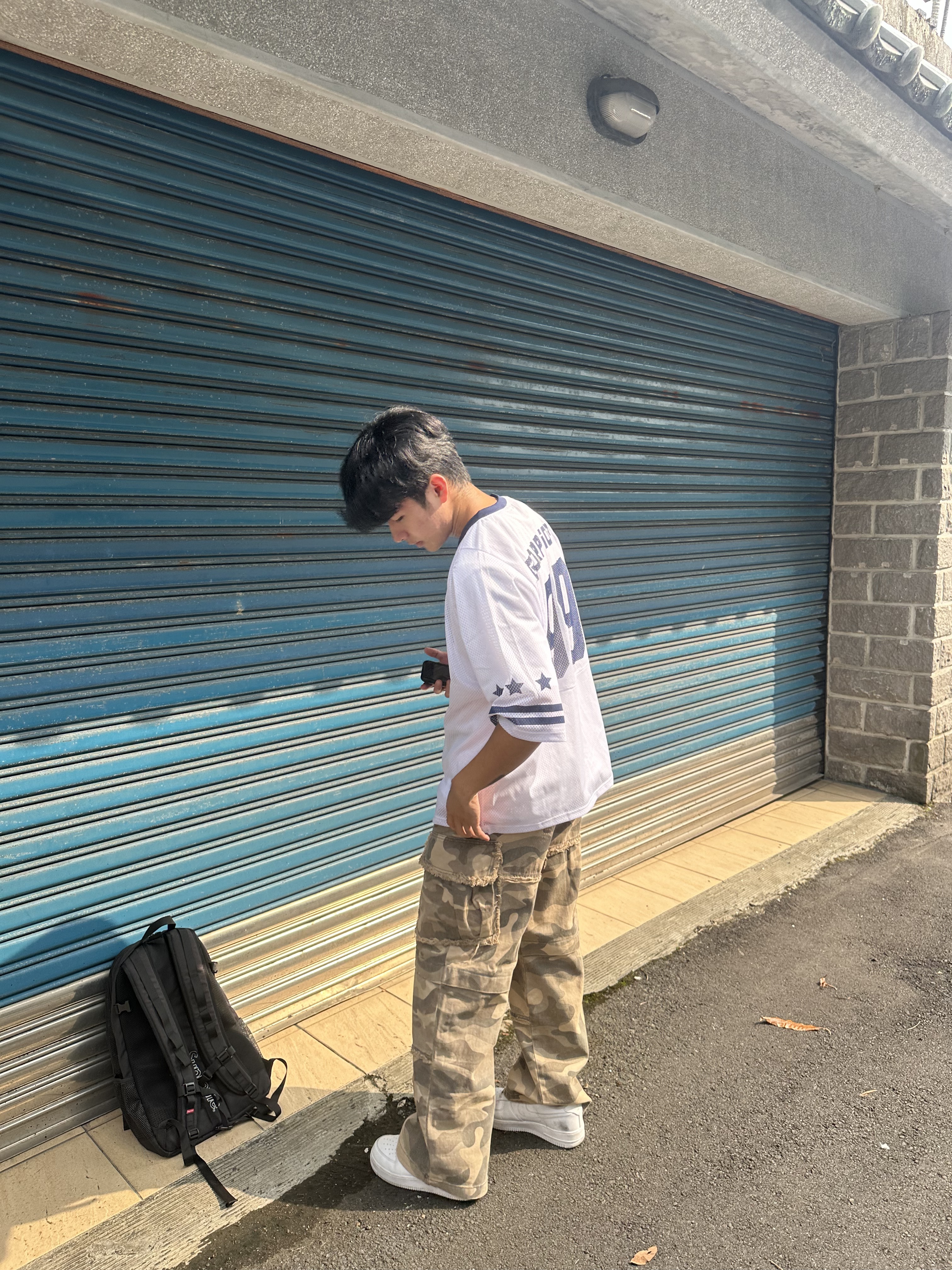 Camo 側口袋 砲彈 迷彩 牛仔褲