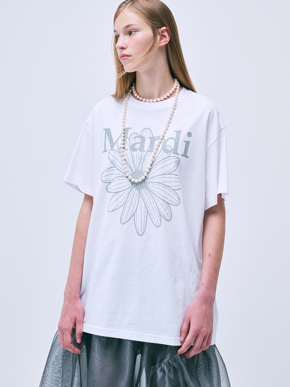 <韓國代購> MARDI MERCREDI UNISEX TSHIRT FLOWERMARDI