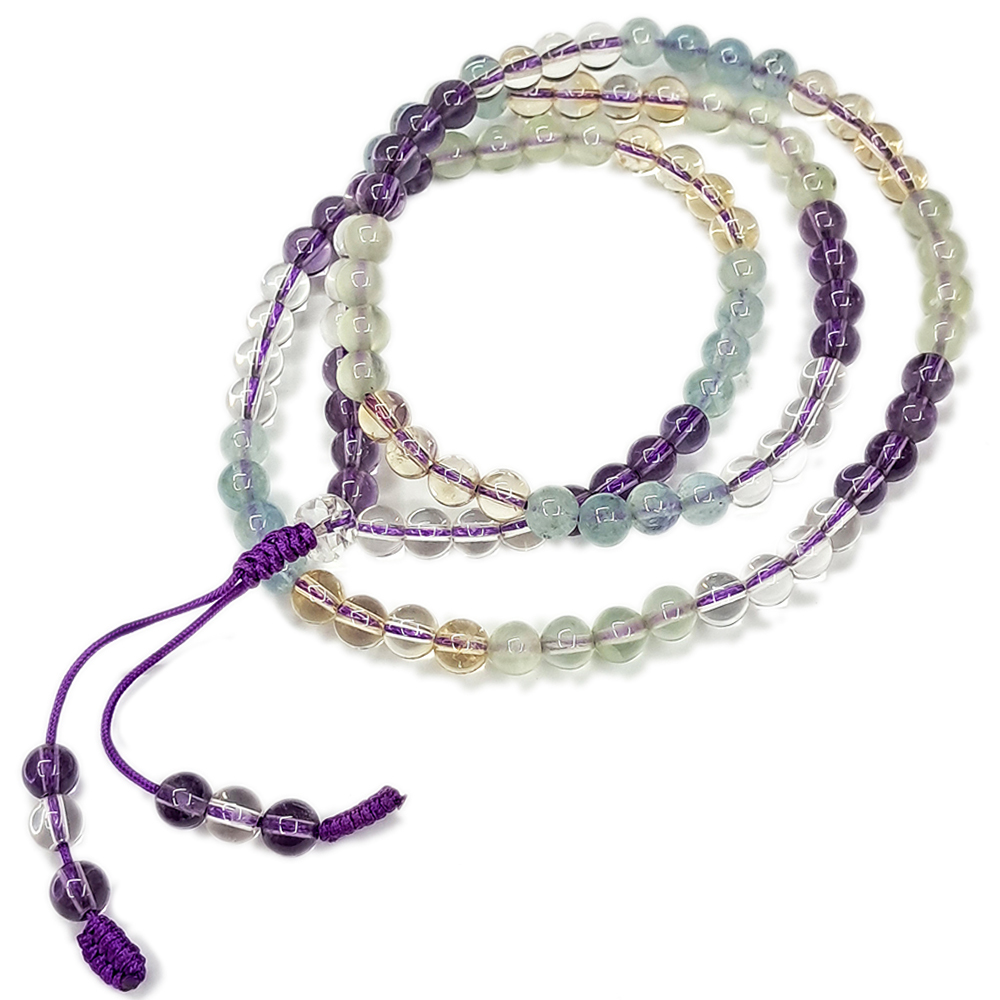 彩色水晶108念珠6mm【十方】124110