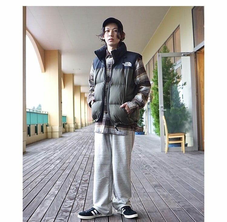 廠單 TNF反季拚色輕羽绒親子背心