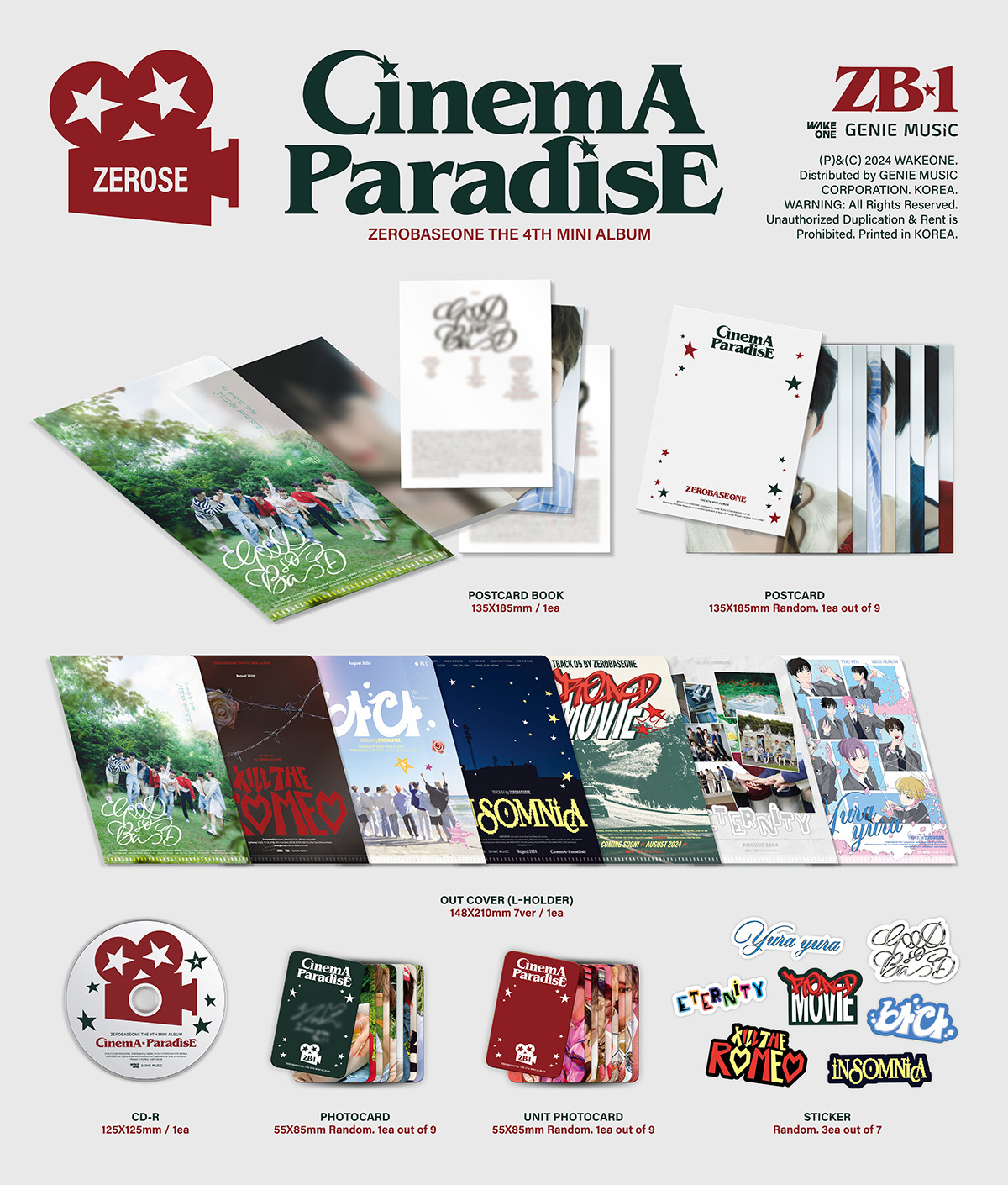 ZB1 < CINEMA PARADISE> Zerose ver ( random cover )