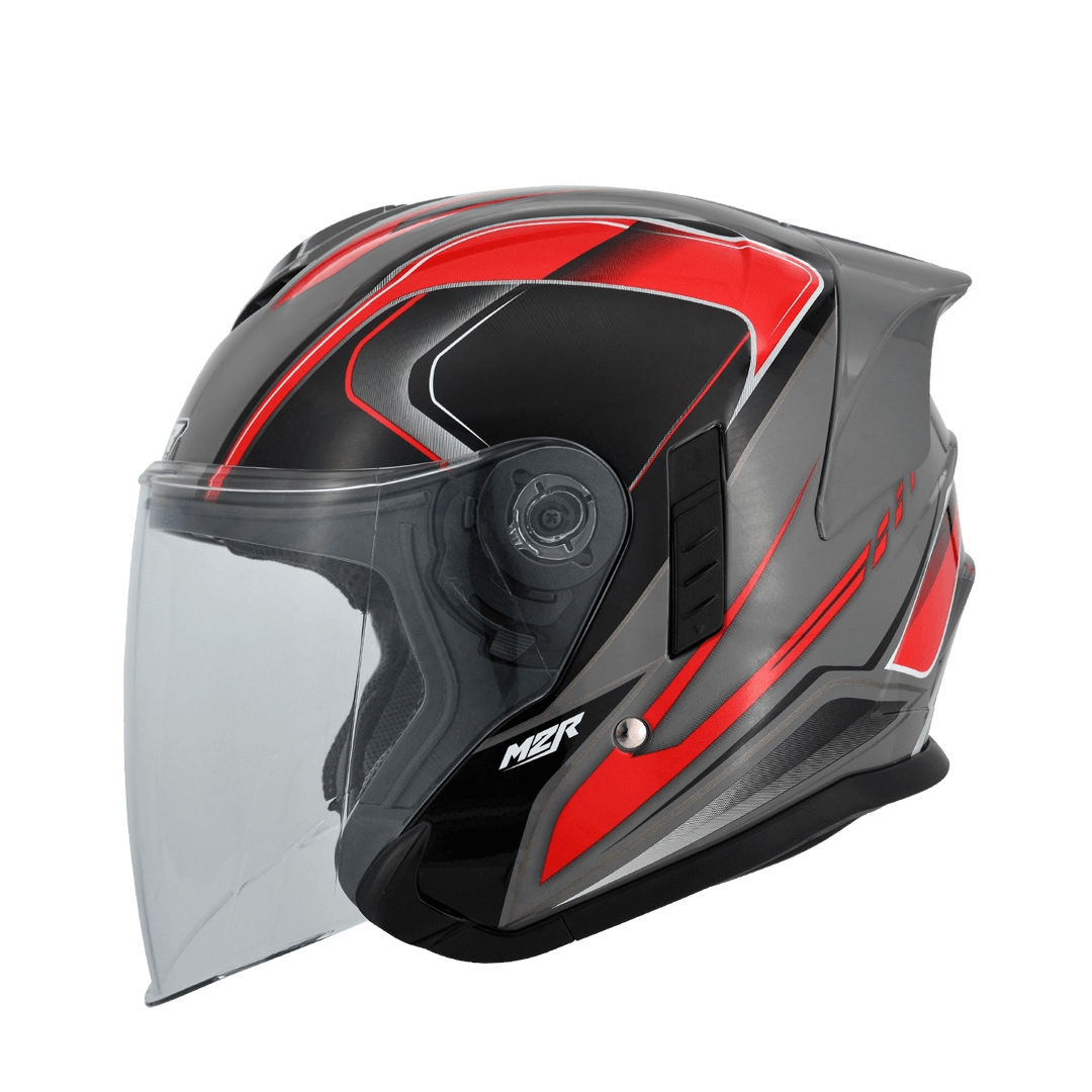 M2R FR-2 特仕版 #15 科幻 水泥灰紅 彩繪 3/4罩 內墨片款式