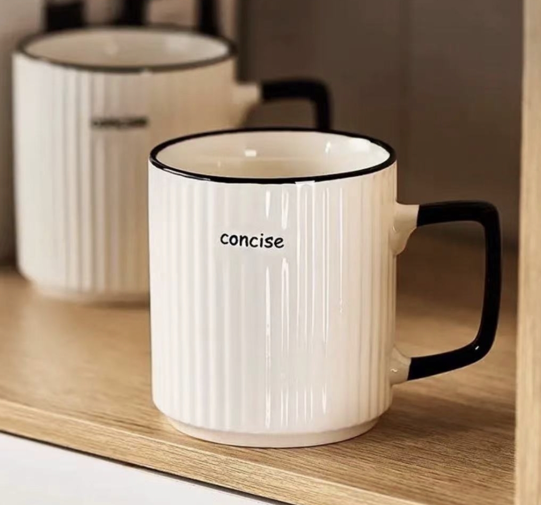 【客製】日系豎紋馬克杯