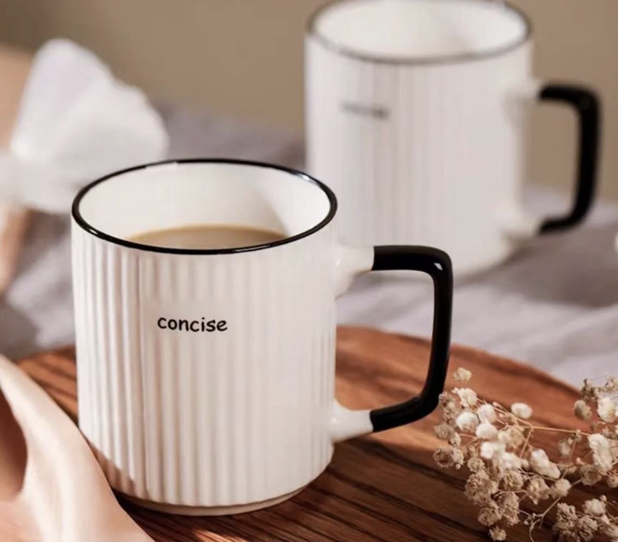 【客製】日系豎紋馬克杯