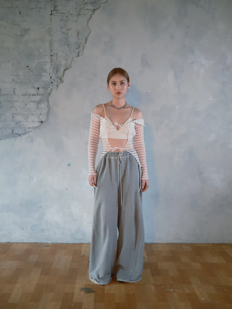 pip / WIDE LEG SWEATPANTS - GREY