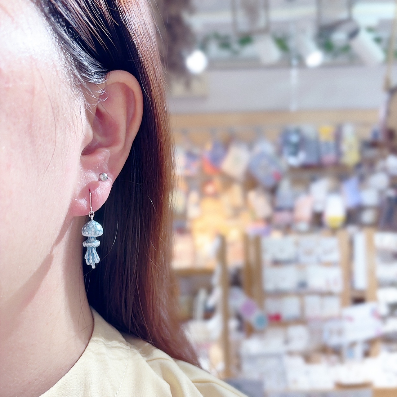 水母耳環 (夜光)