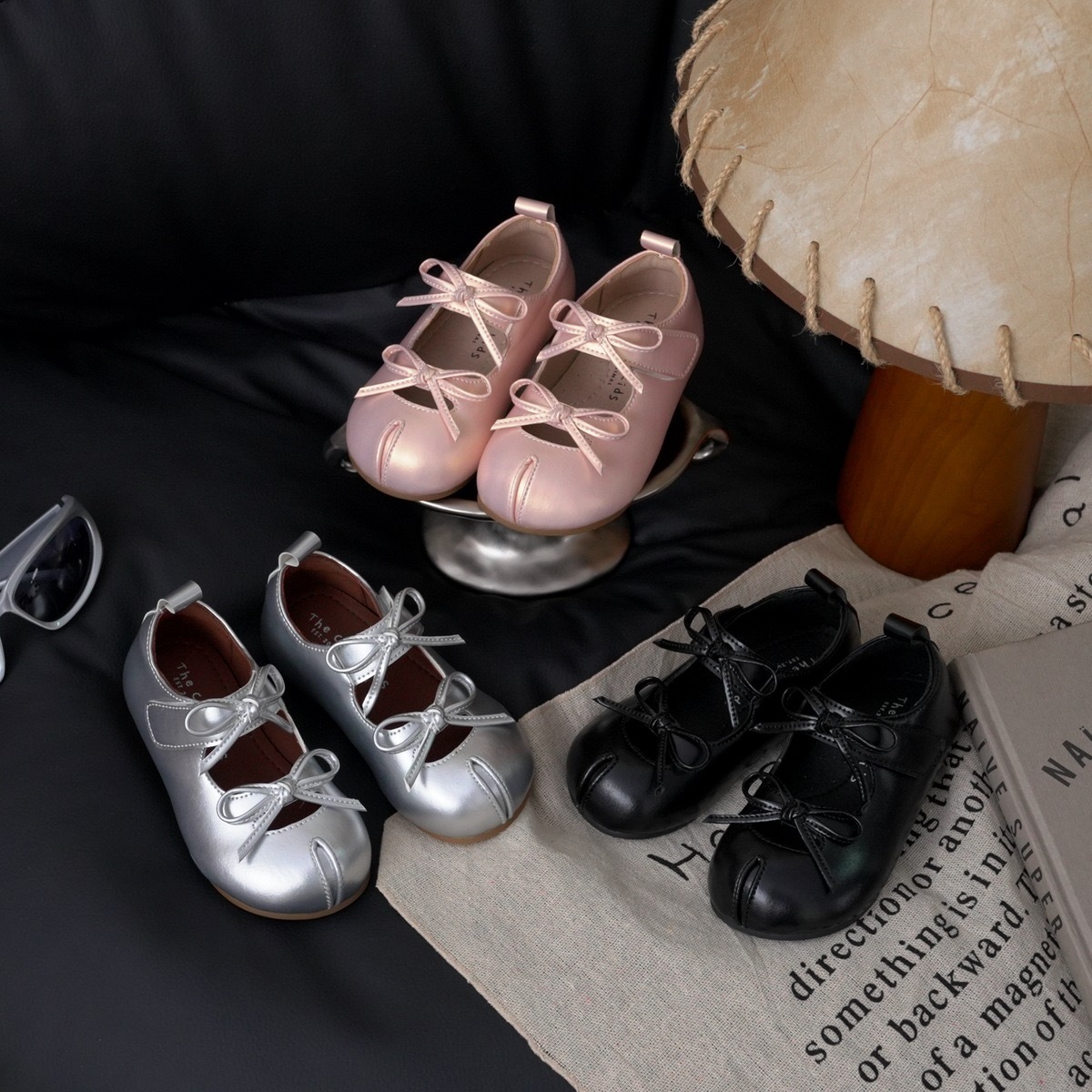 三色蝴蝶結娃娃鞋