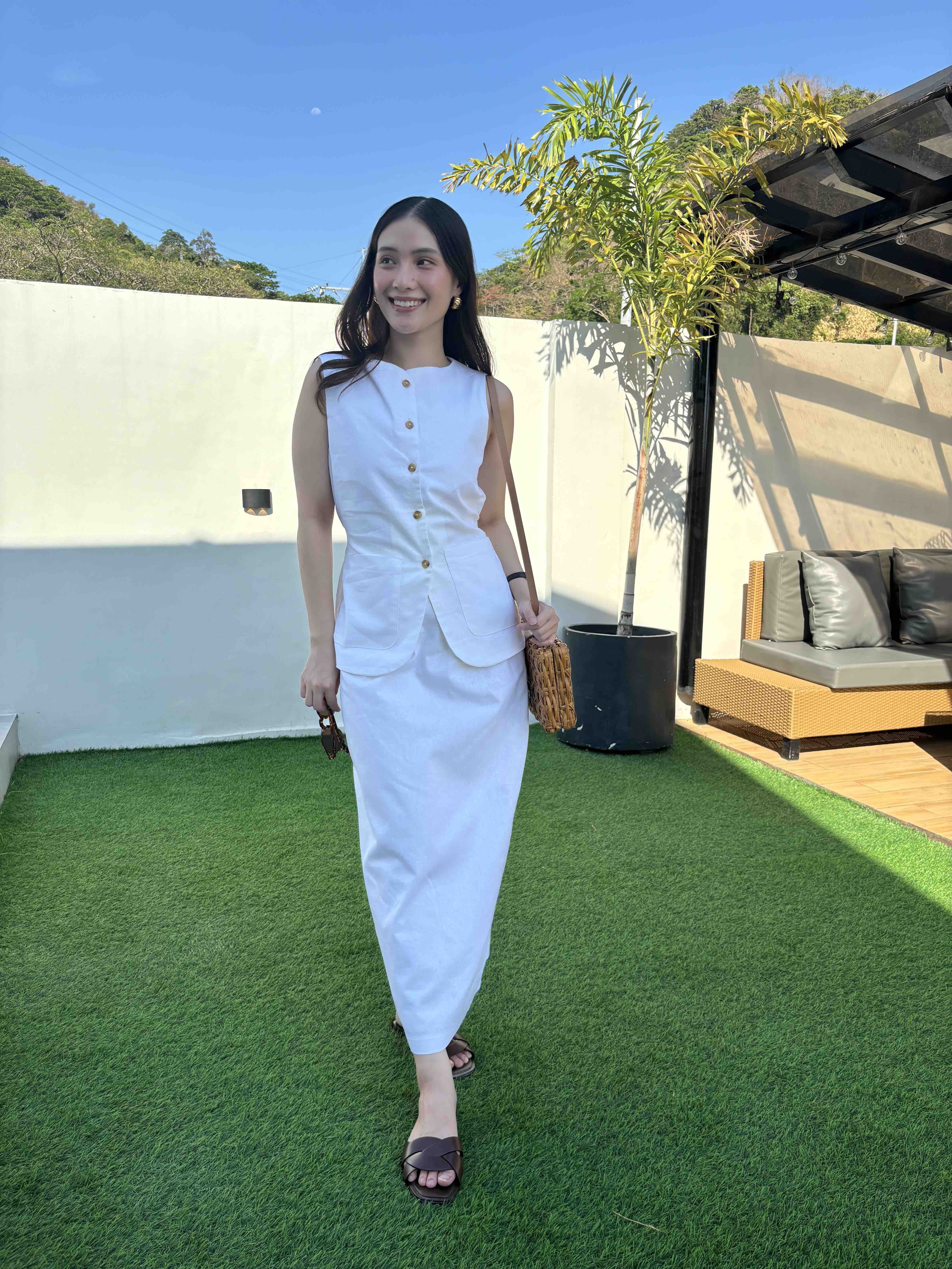 Austine Linen Top - White (Special Release)