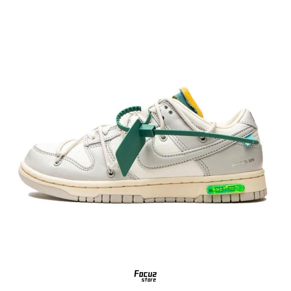 【Focus Store】預購 Off-white x Nike Dunk Low "No.42 of 50" 白綠 50系列 virgil abloh 遺世之作 DM1602-117