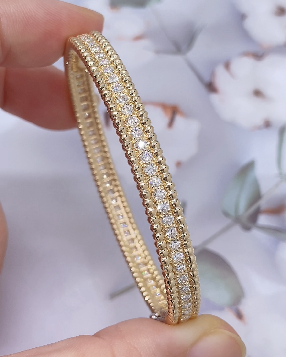 Full diamond beaded bangle