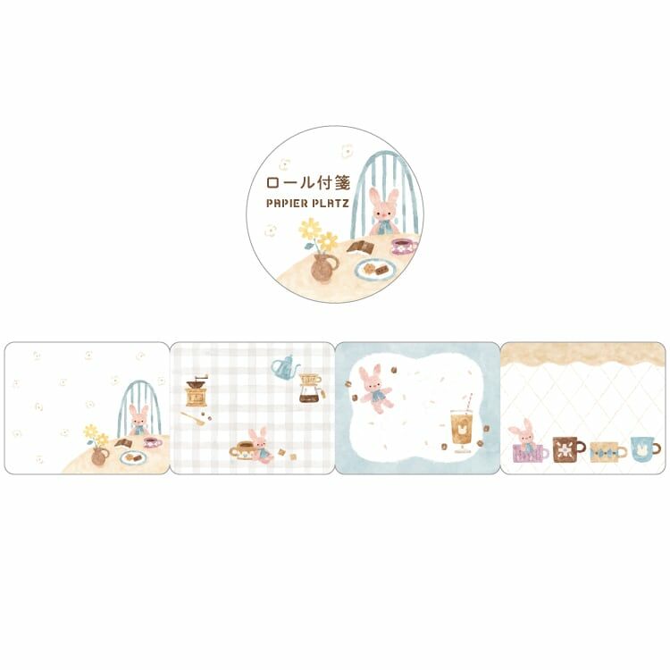日本 PAPIER PLATZ x 插畫家 Nakauchi Waka 捲筒 紙膠帶 /便利貼