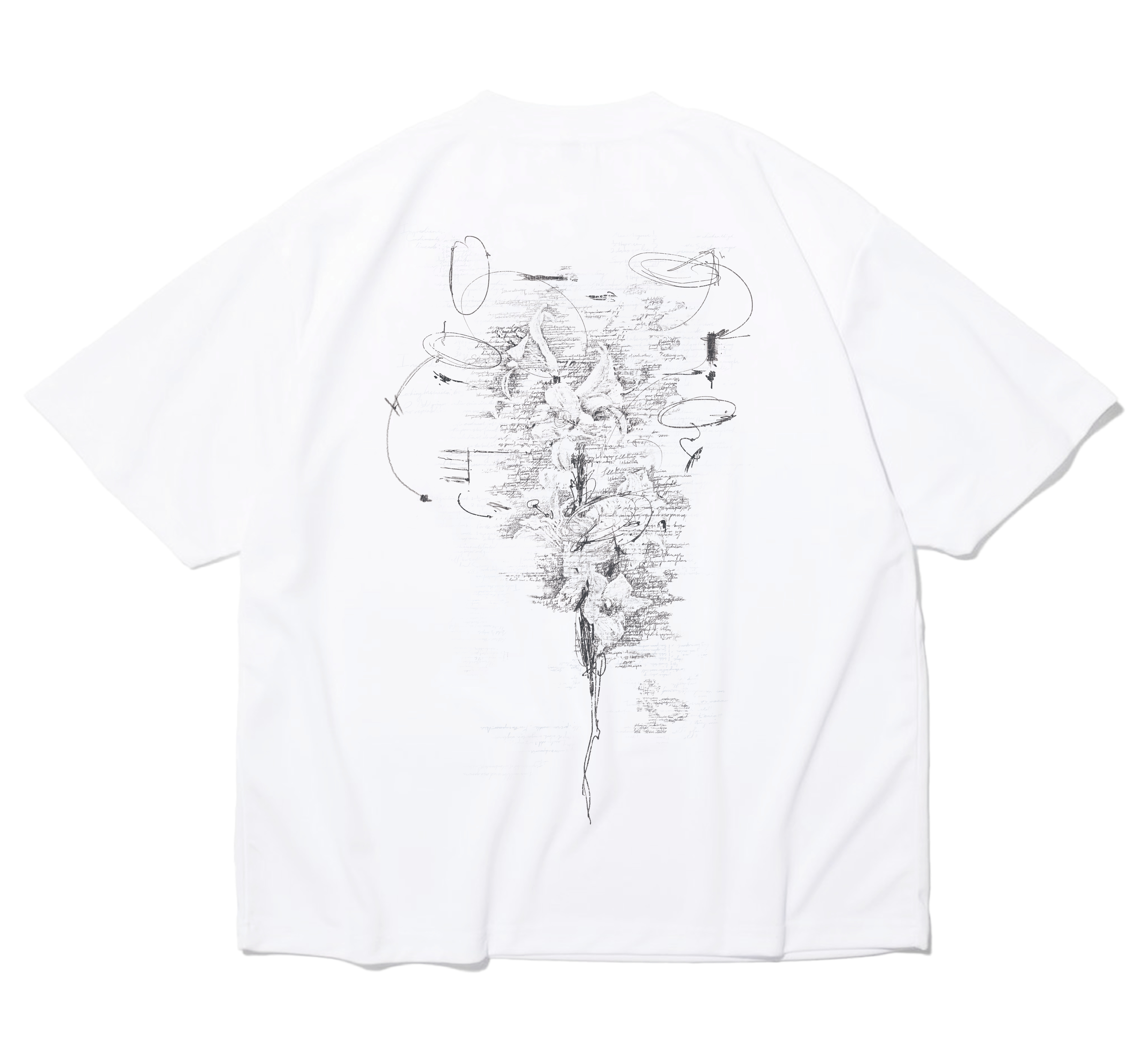 pip / "Gild the Lily" PRINTED T-SHIRT - WHITE