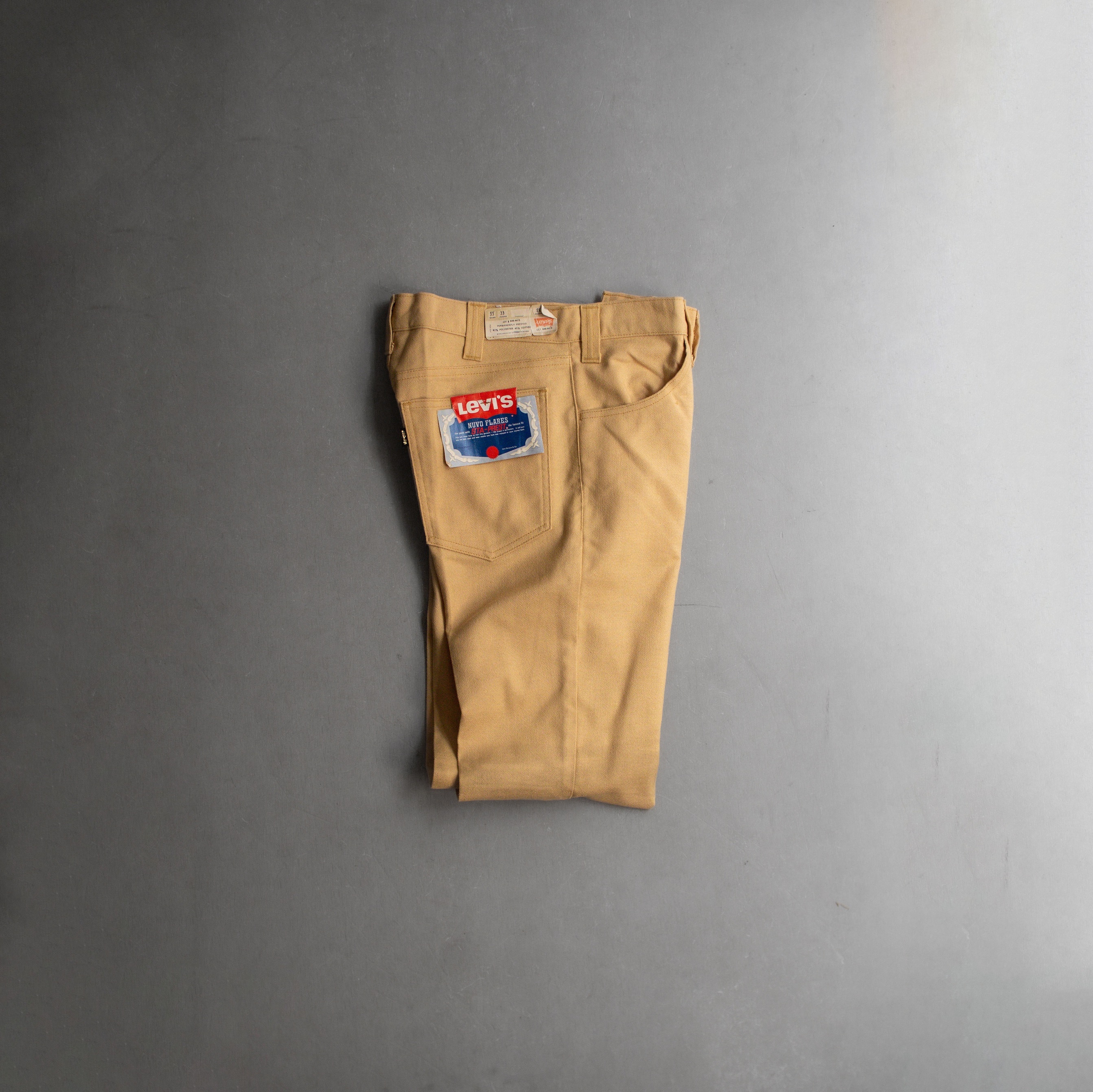 70S LEVIS 646 STA PREST BELL BOTTOM 黃色 黑標 靴型 喇叭褲 庫存新品