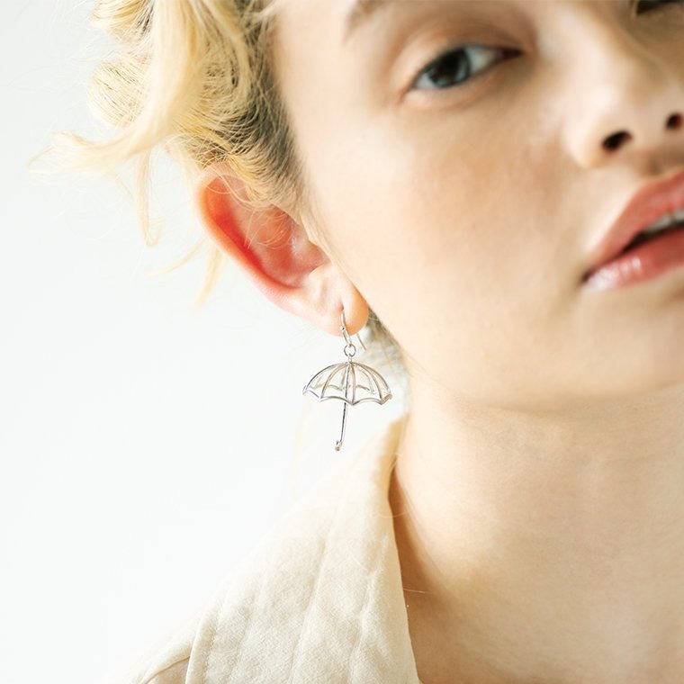 透明雨傘耳環