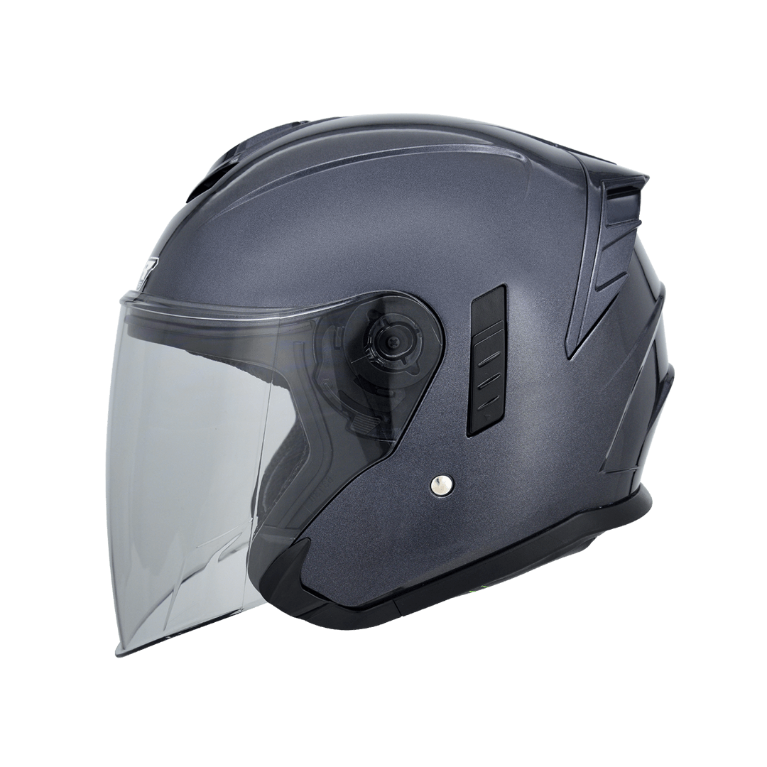 M2R FR-2 紀念版 閃銀灰 素色 3/4罩 內墨片款式