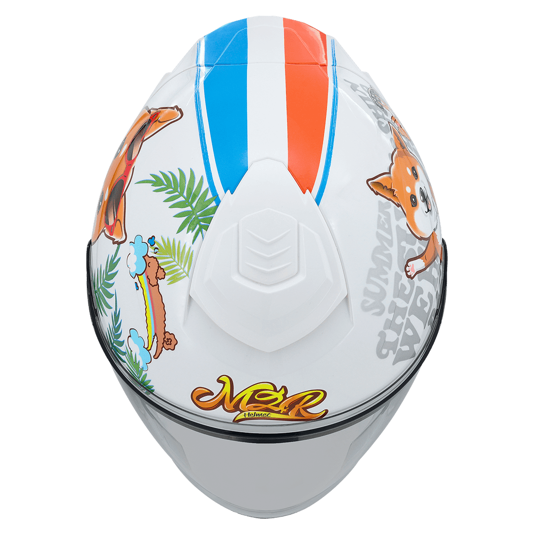 M2R FR-2 紀念版 #3 柴犬 珍珠白 彩繪 3/4罩 內墨片款式