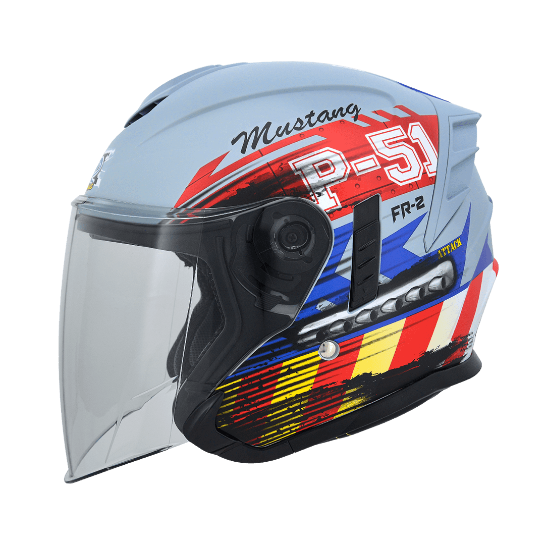 M2R FR-2 紀念版 #10 P51迷彩 消光冰河藍 彩繪 3/4罩 內墨片款式