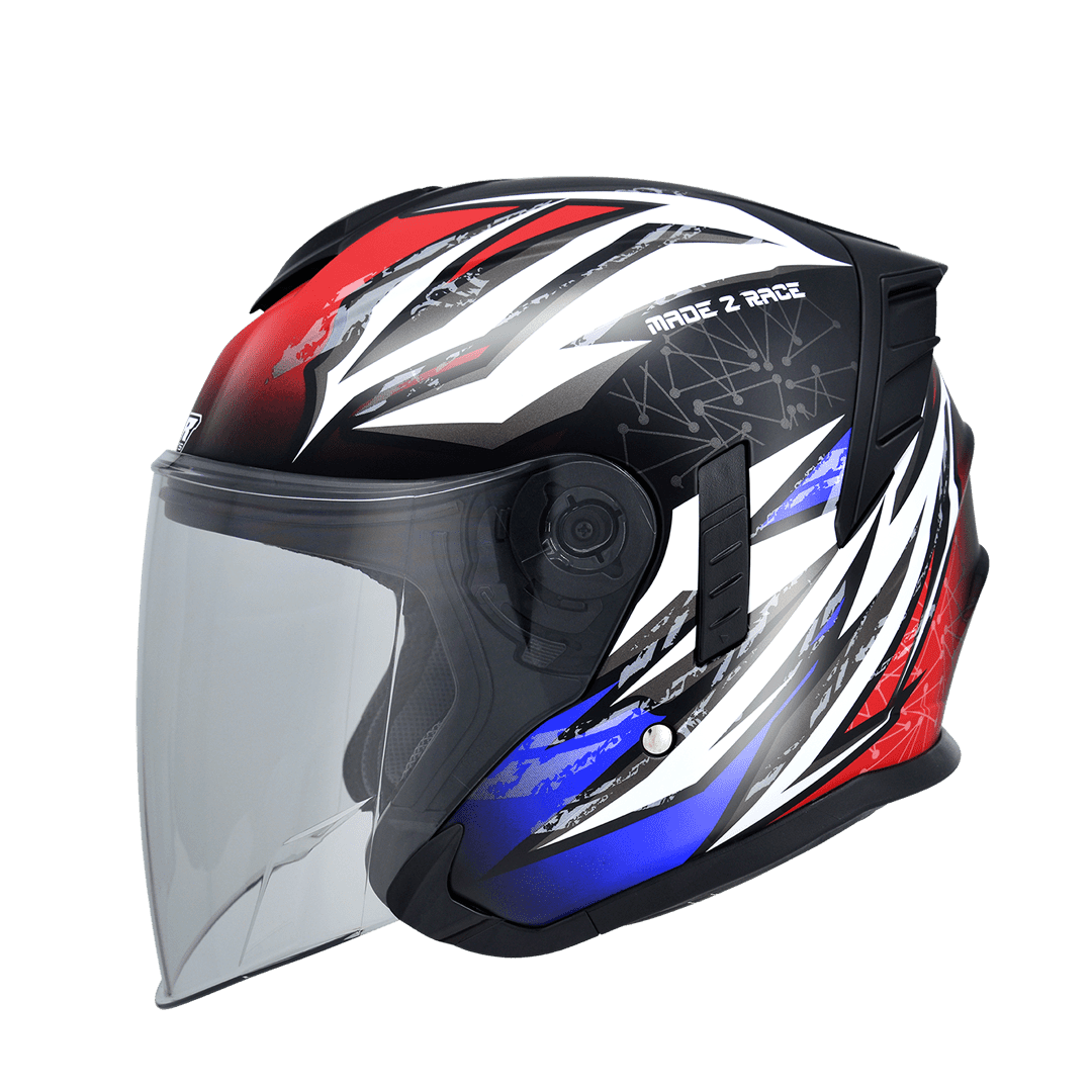 M2R FR-2 紀念版 #18 亮面黑紅 彩繪 3/4罩 內墨片款式